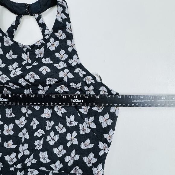 ML Monique Lhuillier Sleeveless Floral High Neck Gown Black Women's Size 10 - Picture 13 of 16